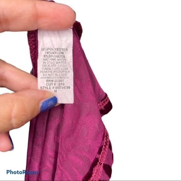 Espresso Purple Velvet Floral Open Cardigan Size M - Picture 4 of 5